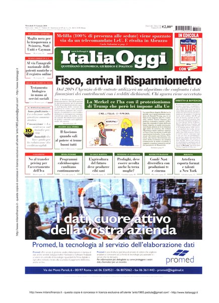 Italia oggi : quotidiano di economia finanza e politica